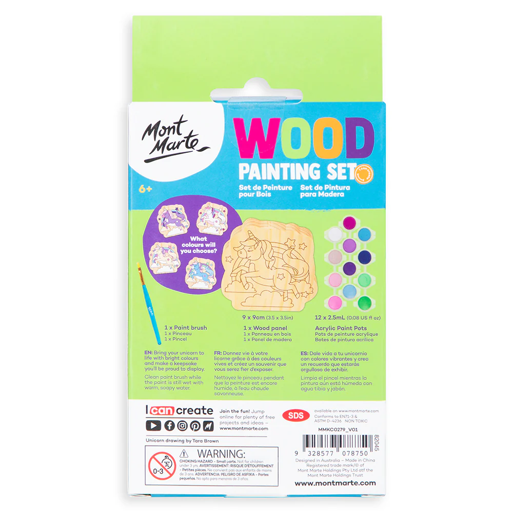 Wood Painting Set 14pc - Unicorn - Image 5