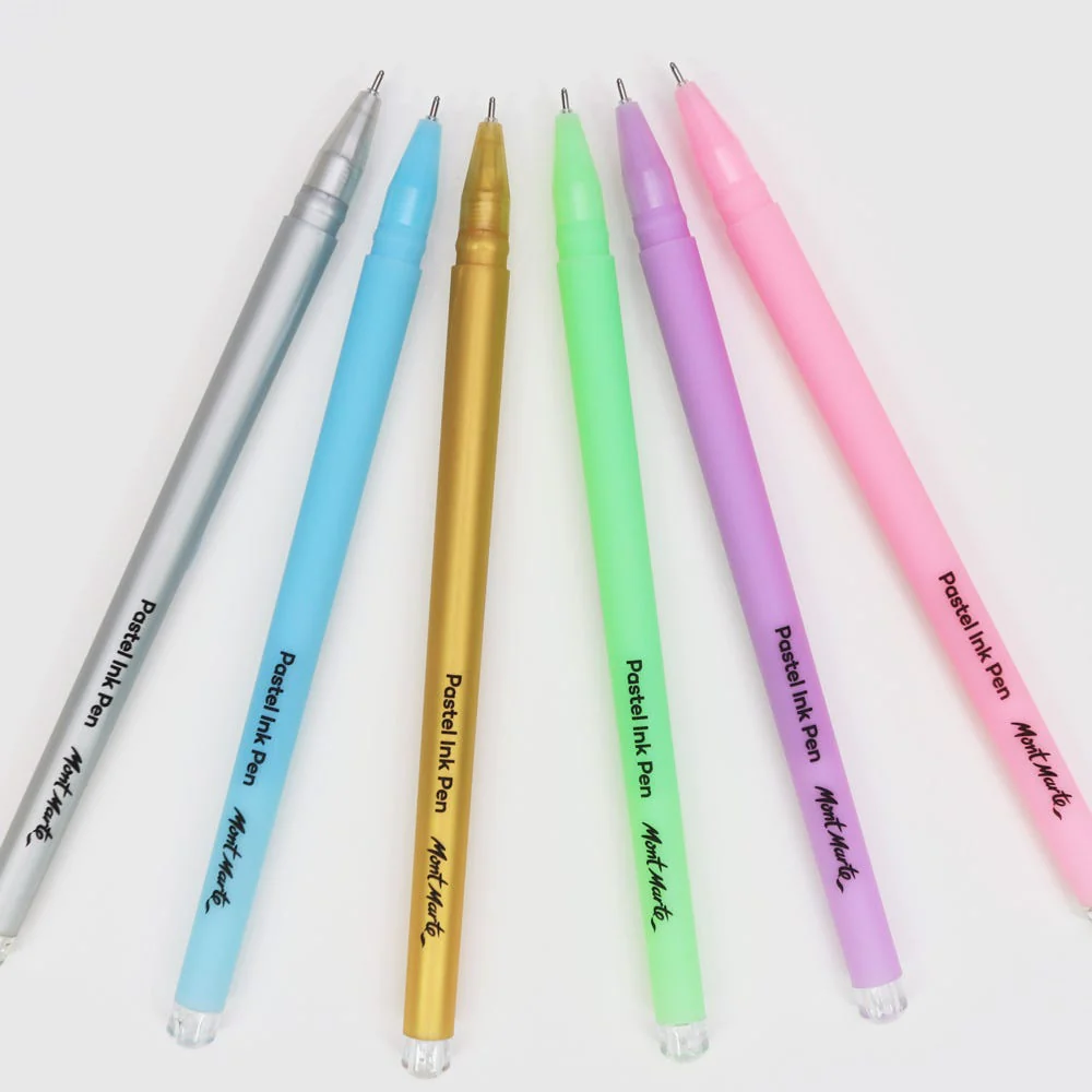 Pastel Ink Pens Fine Tip Signature 6pc - Image 3