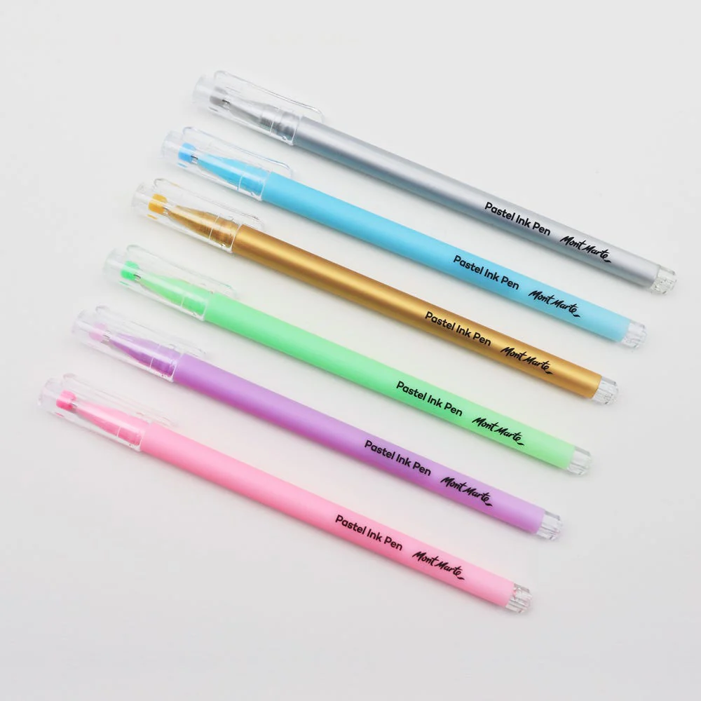 Pastel Ink Pens Fine Tip Signature 6pc - Image 4