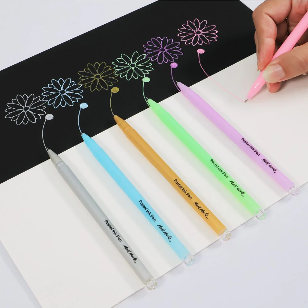 Pastel Ink Pens Fine Tip Signature 6pc - Image 5