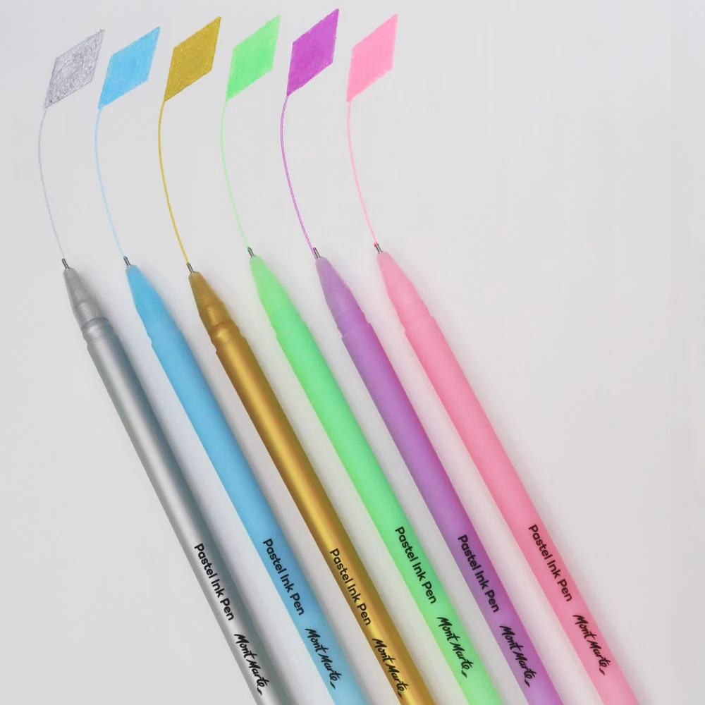 Pastel Ink Pens Fine Tip Signature 6pc - Image 7