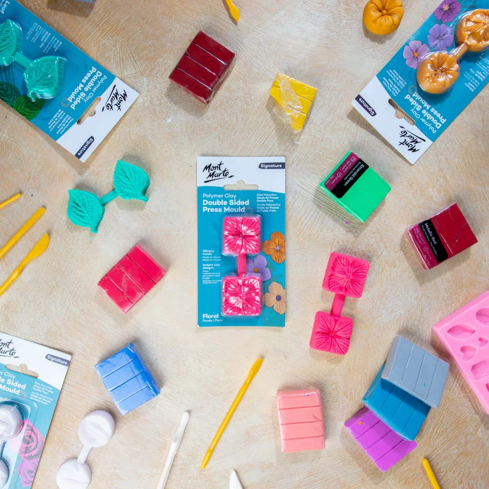 Polymer Clay Double Sided Press Mould Signature - Floral - Image 8