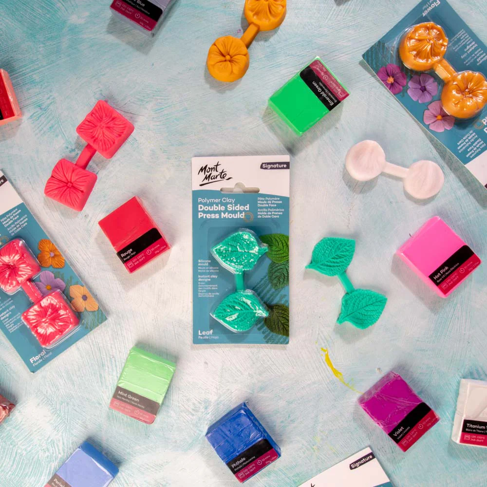 Polymer Clay Double Sided Press Mould Signature - Leaf - Image 10