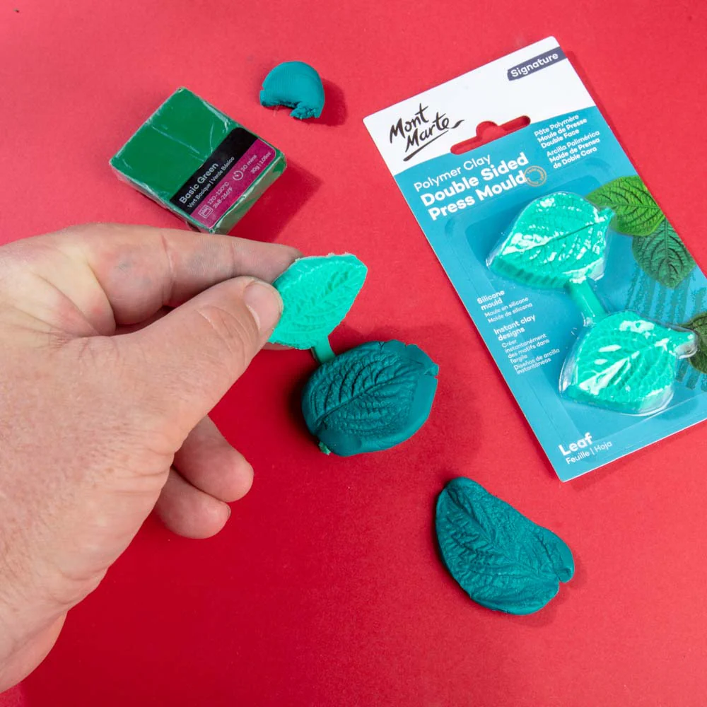 Polymer Clay Double Sided Press Mould Signature - Leaf - Image 6