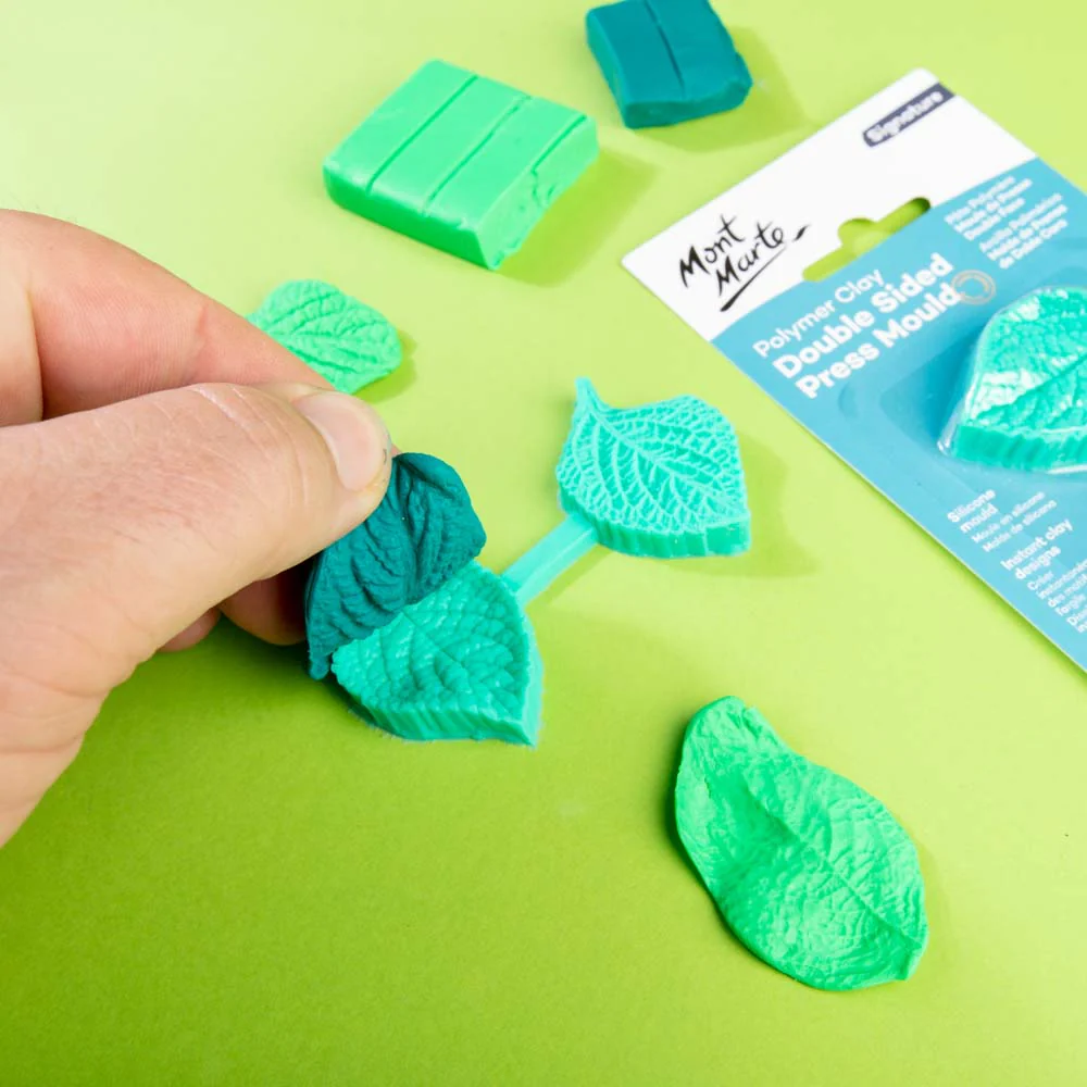 Polymer Clay Double Sided Press Mould Signature - Leaf - Image 7