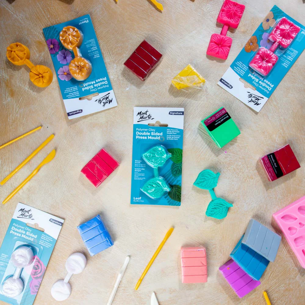 Polymer Clay Double Sided Press Mould Signature - Leaf - Image 9