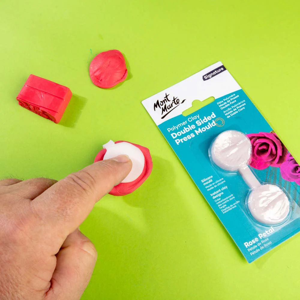 Polymer Clay Double Sided Press Mould Signature - Rose Petal - Image 5