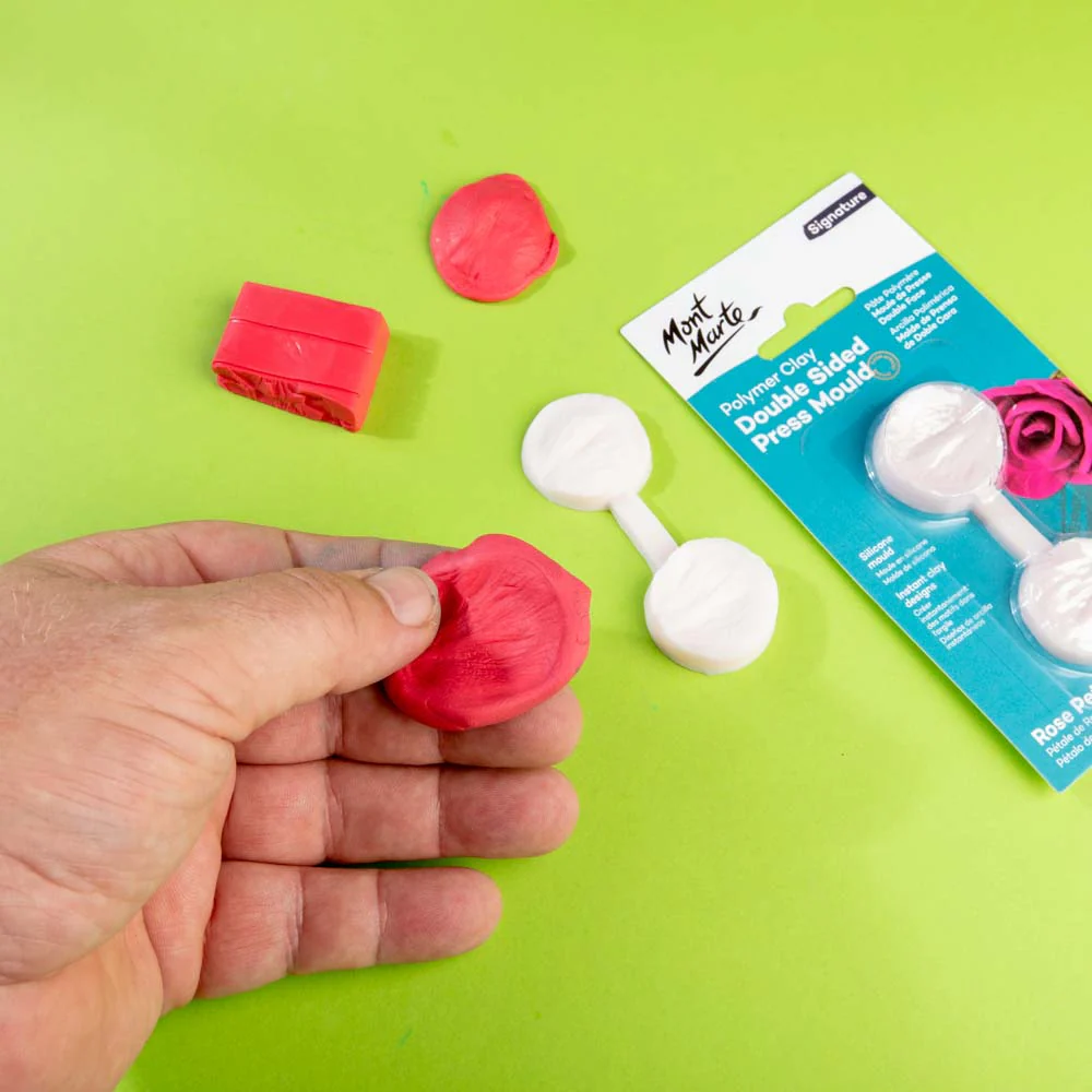 Polymer Clay Double Sided Press Mould Signature - Rose Petal - Image 7