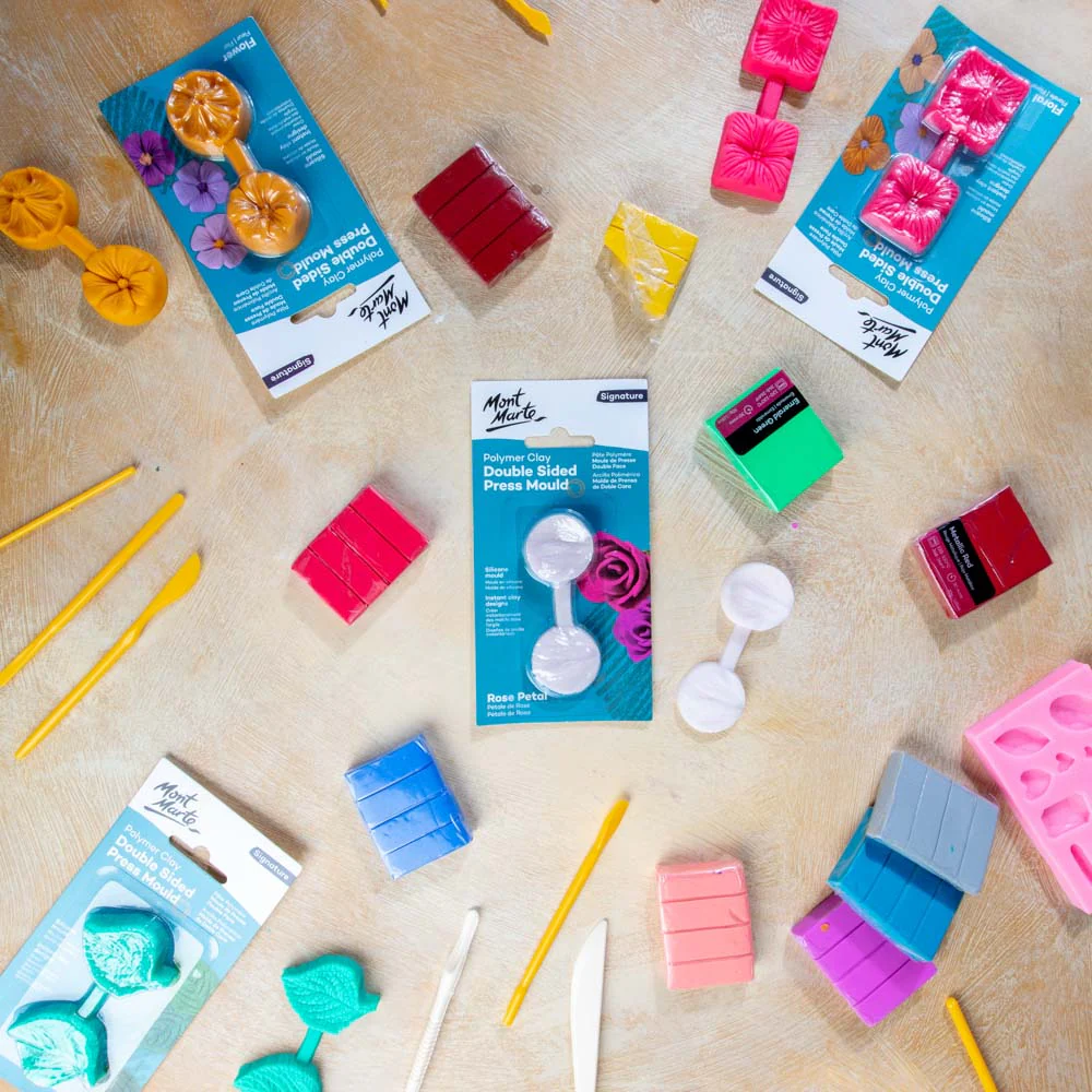 Polymer Clay Double Sided Press Mould Signature - Rose Petal - Image 9