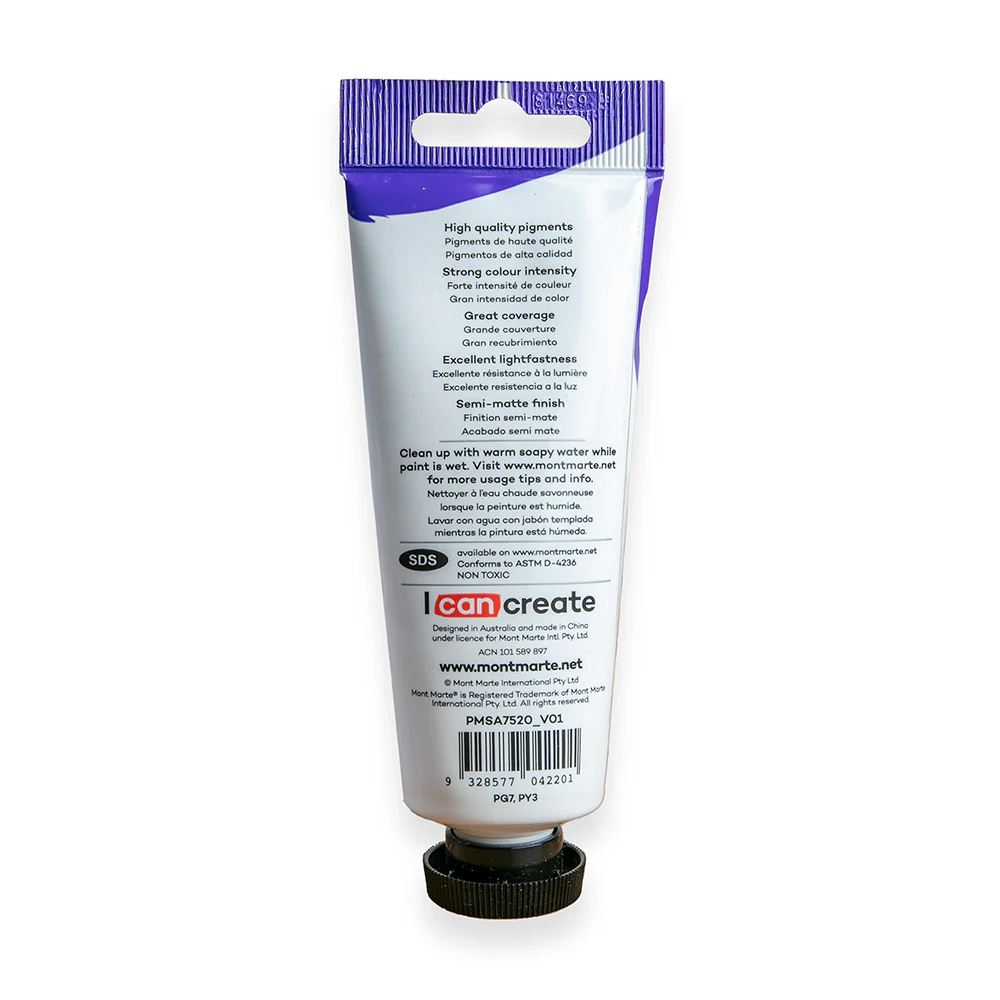 Satin Acrylic Paint Premium 75ml (2.5 US fl.oz) Tube - Yellow Green - Image 3