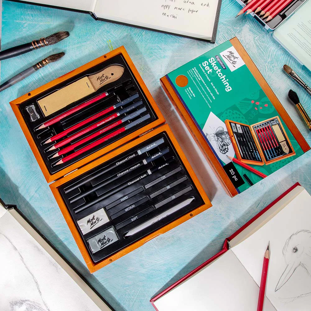 Sketching Set in Wooden Box Signature 20pc - Image 10
