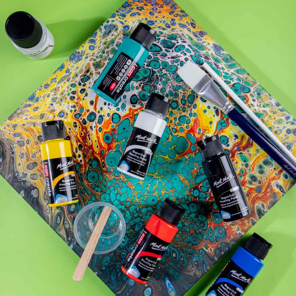 SuperCell Pouring Paint Kit Premium 67pc - Image 11