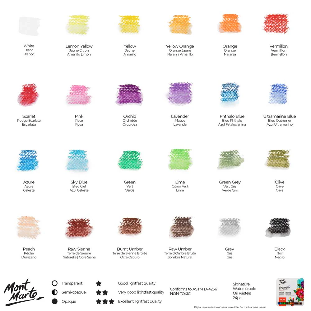 Watersoluble Oil Pastels in Tin Box Signature 24pc - Image 10