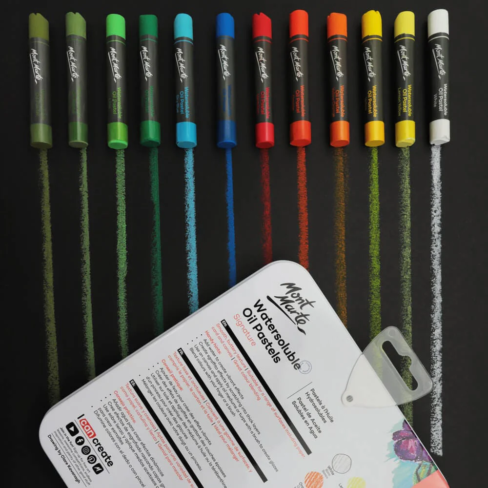 Watersoluble Oil Pastels in Tin Box Signature 24pc - Image 5