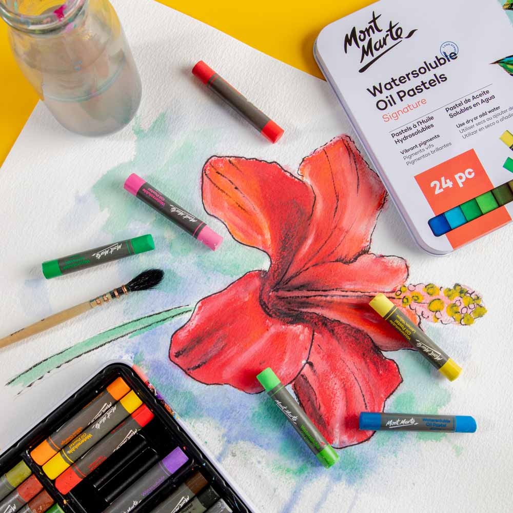 Watersoluble Oil Pastels in Tin Box Signature 24pc - Image 9